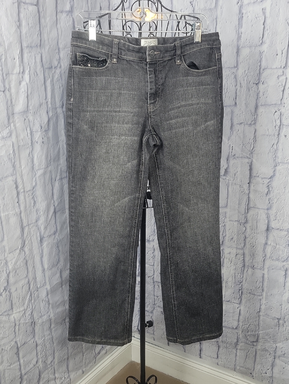 White House Black Market Straight Leg Mid Rise Jeans Size‎ 10
